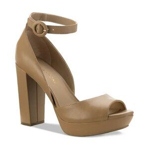 10018613200 Sun Stone Reemaa Block-Heel Platform San Nude 10 MSRP $98